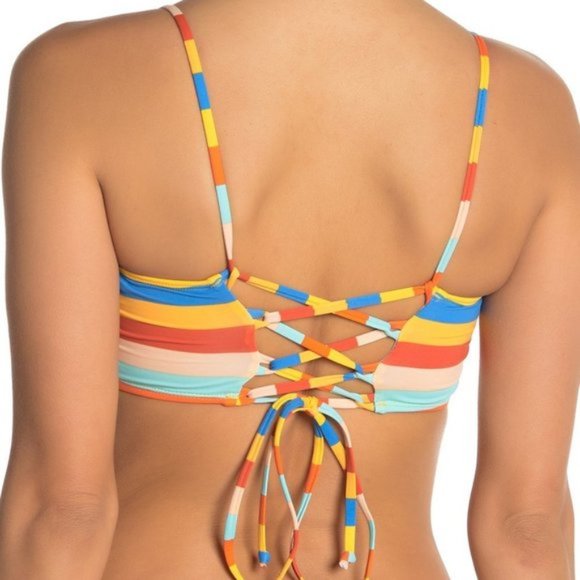 NWOT The Bikini Lab Palm Bandeau Bikini Top - Picture 2 of 3